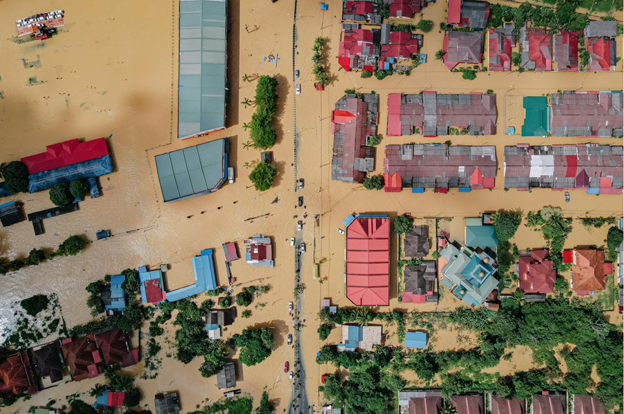 Região alagada devido à subida do nível da água. Créditos: Pok Rie, pexels.com